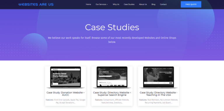 Case Studies - Websites Are Us